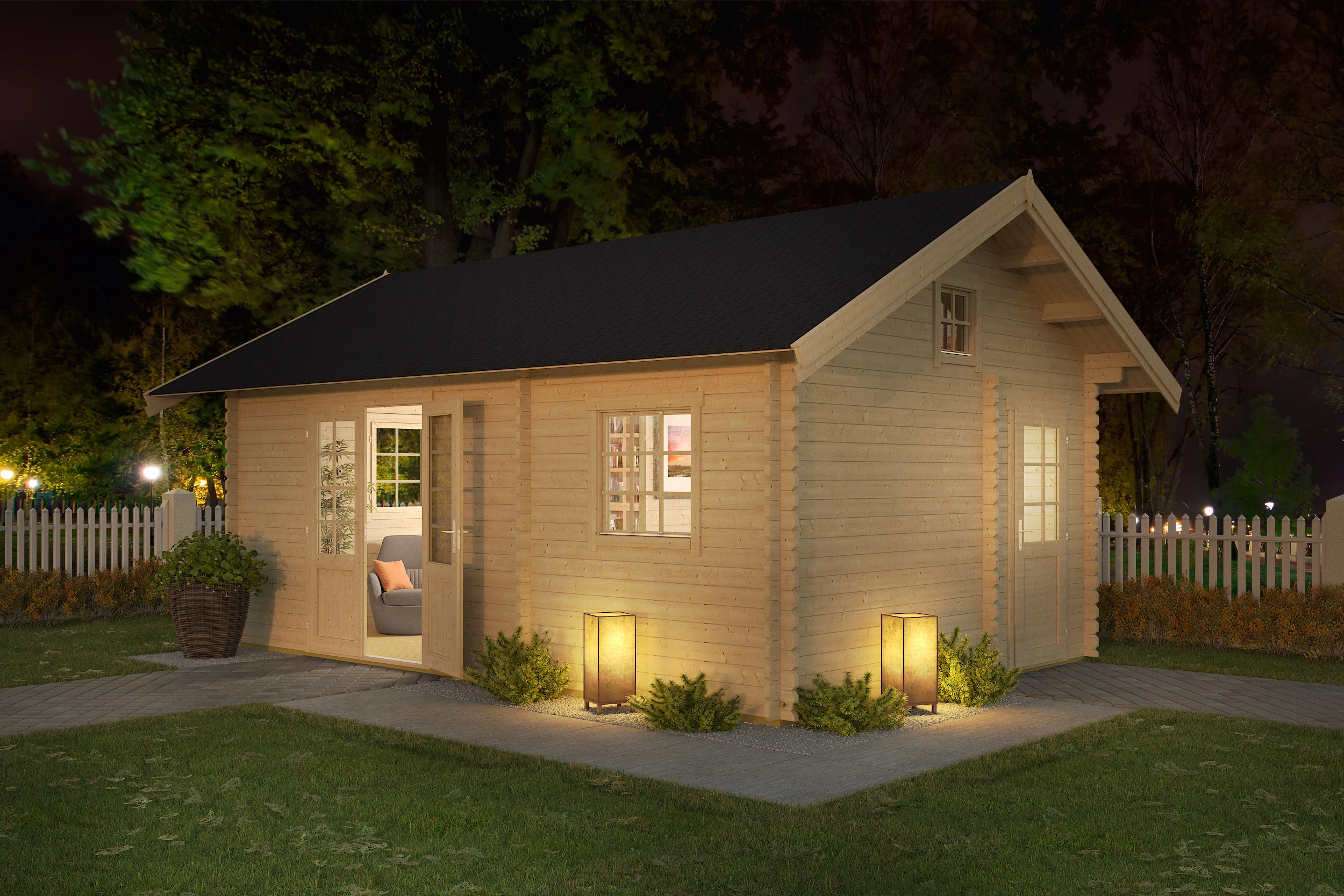 Outdoor Life Blokhut Caroline 575 x 390 cm - Afbeelding 3